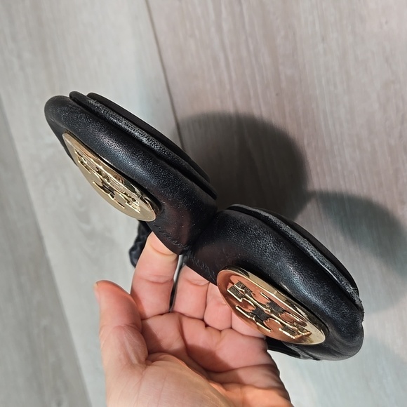 Tory Burch Womens Minnie Travel Logo Leather Loafer Slip on ballet shoes sz 7M - Picture 6 of 15